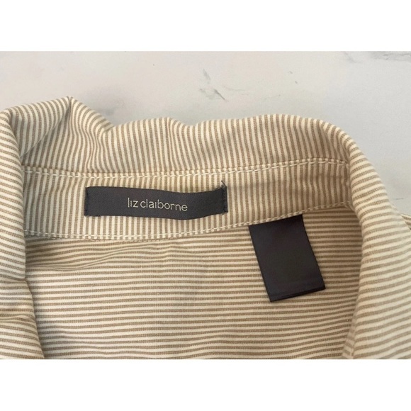Liz Claiborne Sloane Khaki Jacket And Pant Set women’s 12 Striped Tan Bu…​​​​ - Picture 5 of 10